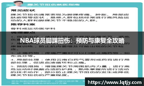 NBA球员脚踝扭伤：预防与康复全攻略
